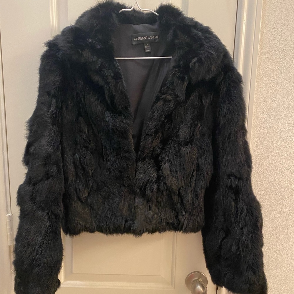 Rabbit Fur Black Jacket